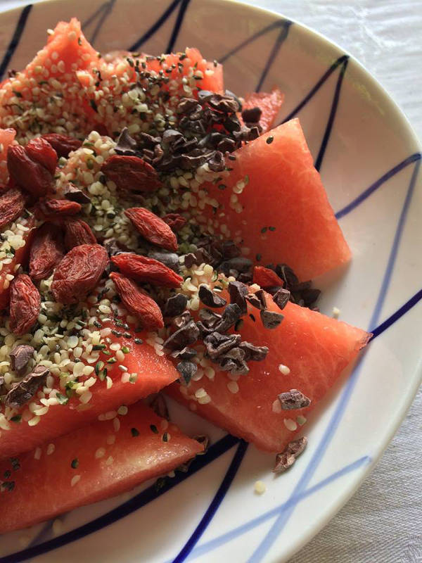 Vandmelon med superfoodVandmelon med superfood